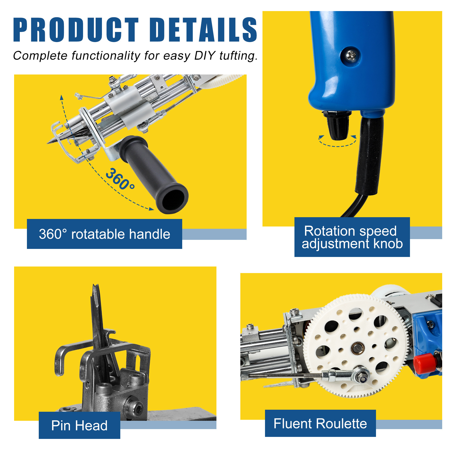 Cross-border running volume tufting gun tufting gun carpet tufting machine cutting pile carpet loom weaving gun loom