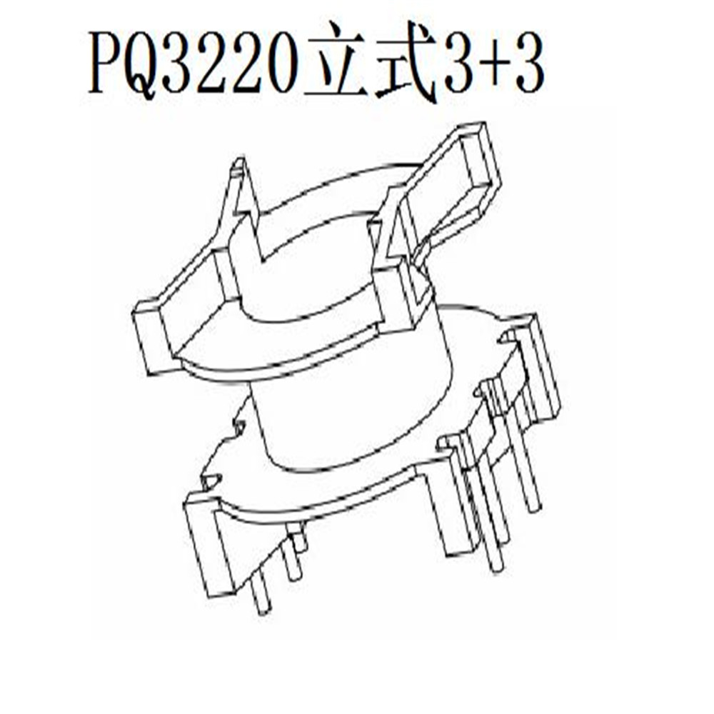 Бakelитовый скелет Pq3220 высокочастотный трансформатор скелет вертикальный 3 + 3 пин