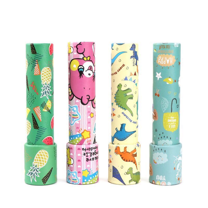 Cross-Border Wholesale Kaleidoscope Large and Small Educational Toys Paper Cartoon Kaleidoscope Night Market Stall Supply Kaleidoscope