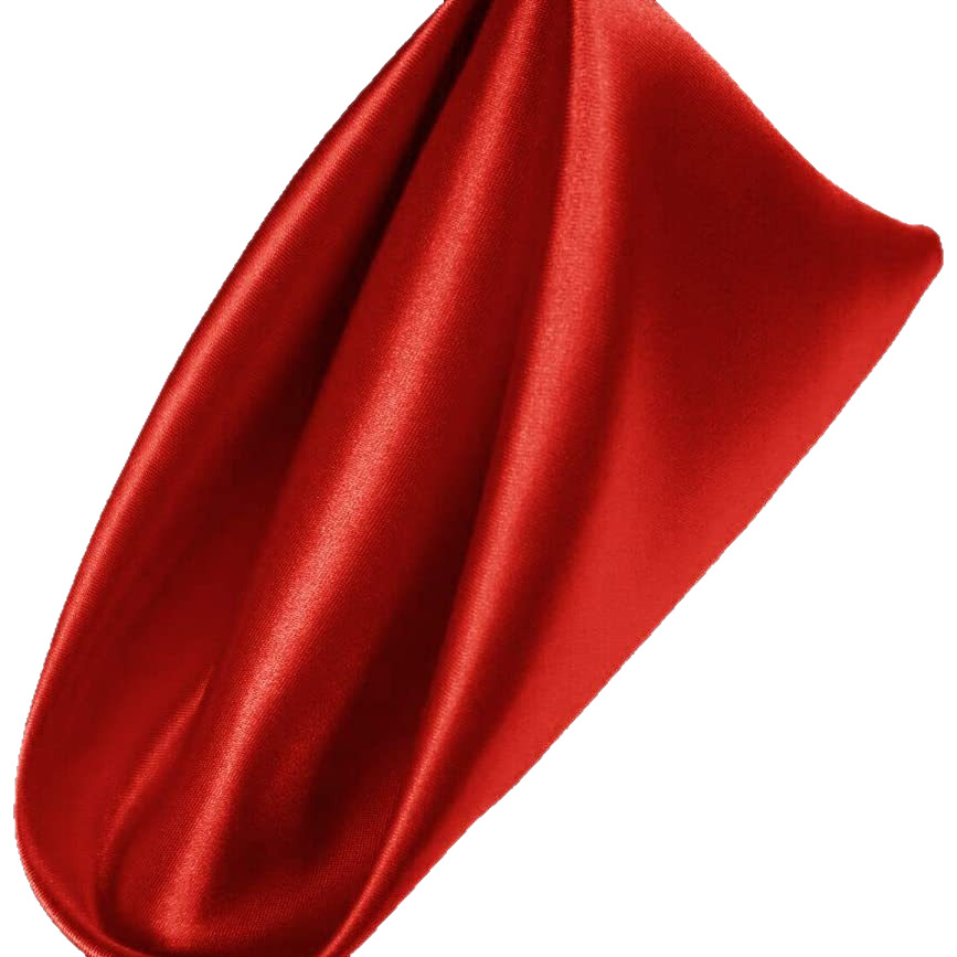 Satin Mouth Cloth Satin Napkin Folded Napkin Cup Flower Hair Wipe Hotel Solid Color Wipe Glass Cloth Red Wine Absorbent Napkin