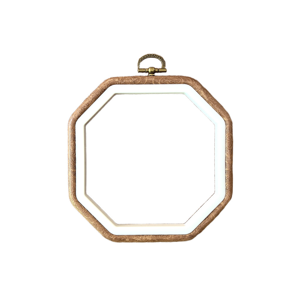 ✅ Cross-Border Antique Embroidery Hoop Imitation Wood Grain Embroidery Hoop Russian Punch Needle Embroidery Hoop Basic Cross-Stitch Frame Irregular Embroidery