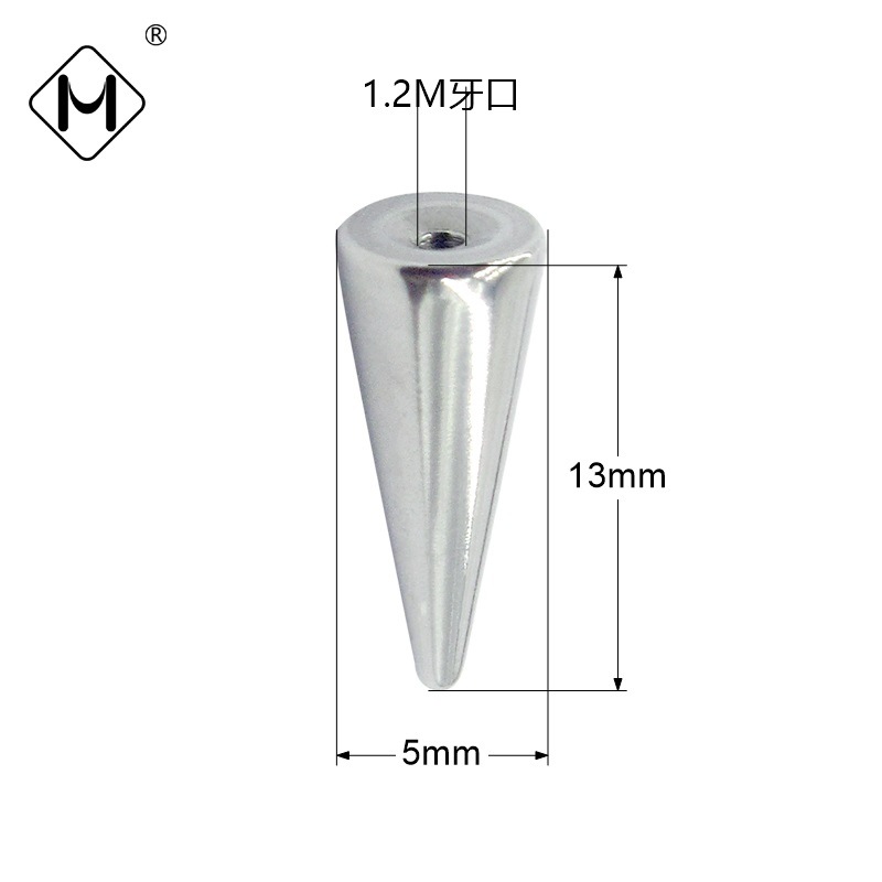 Meishier Stainless Steel Inner Tooth Tip Piercing Jewelry Accessories Inner Thread Tip Tapered Devil Tip Eyebrow Nail Lip Nail Accessories