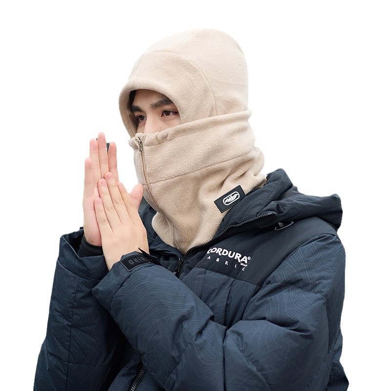 Winter Cycling Fleece-Lined Thickeneded Neck Scarf All-In-One Cycling Warm Hat Windproof Winter Warm Windproof and Cold-Proof Mask