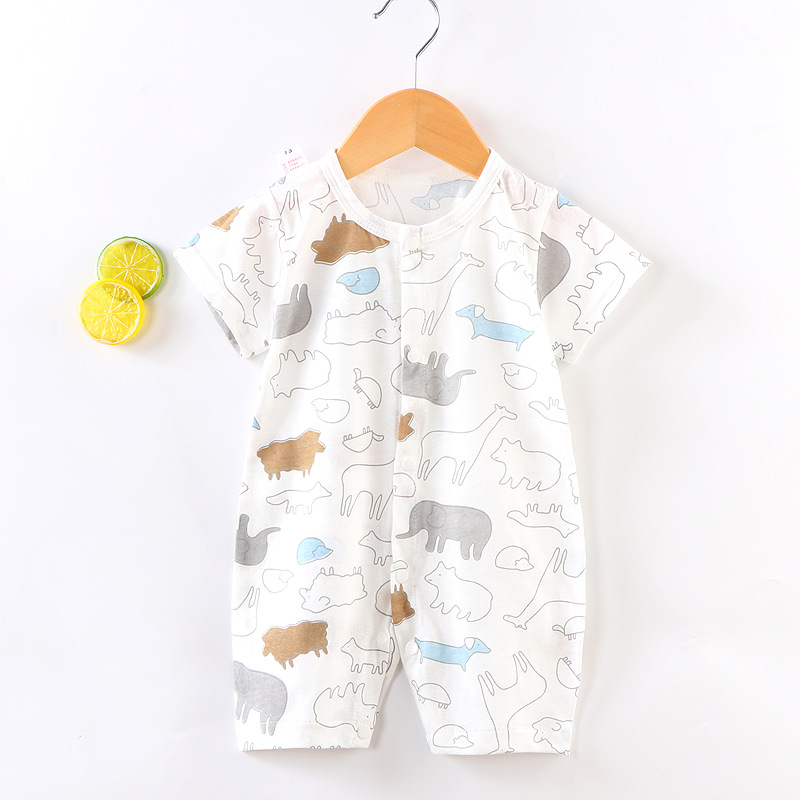 2025 New Baby Romper Newborn Crawling Suit Short Sleeve Thin Romper Infant Clothing Baby Coverall