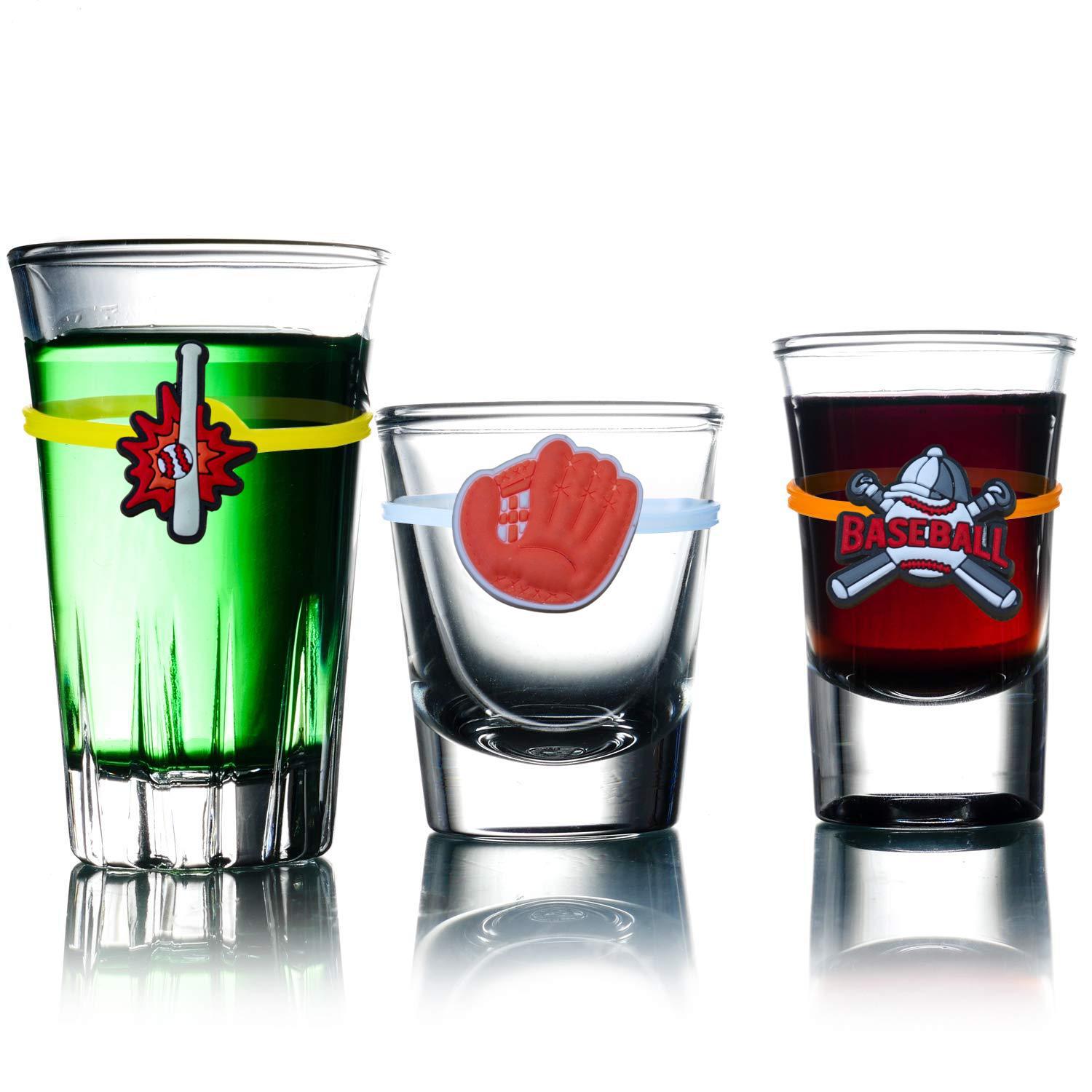baseball baseball Creative Silicone Wine Glass Identifier sheinKTV Bar Beer Cocktail Glass Identifier
