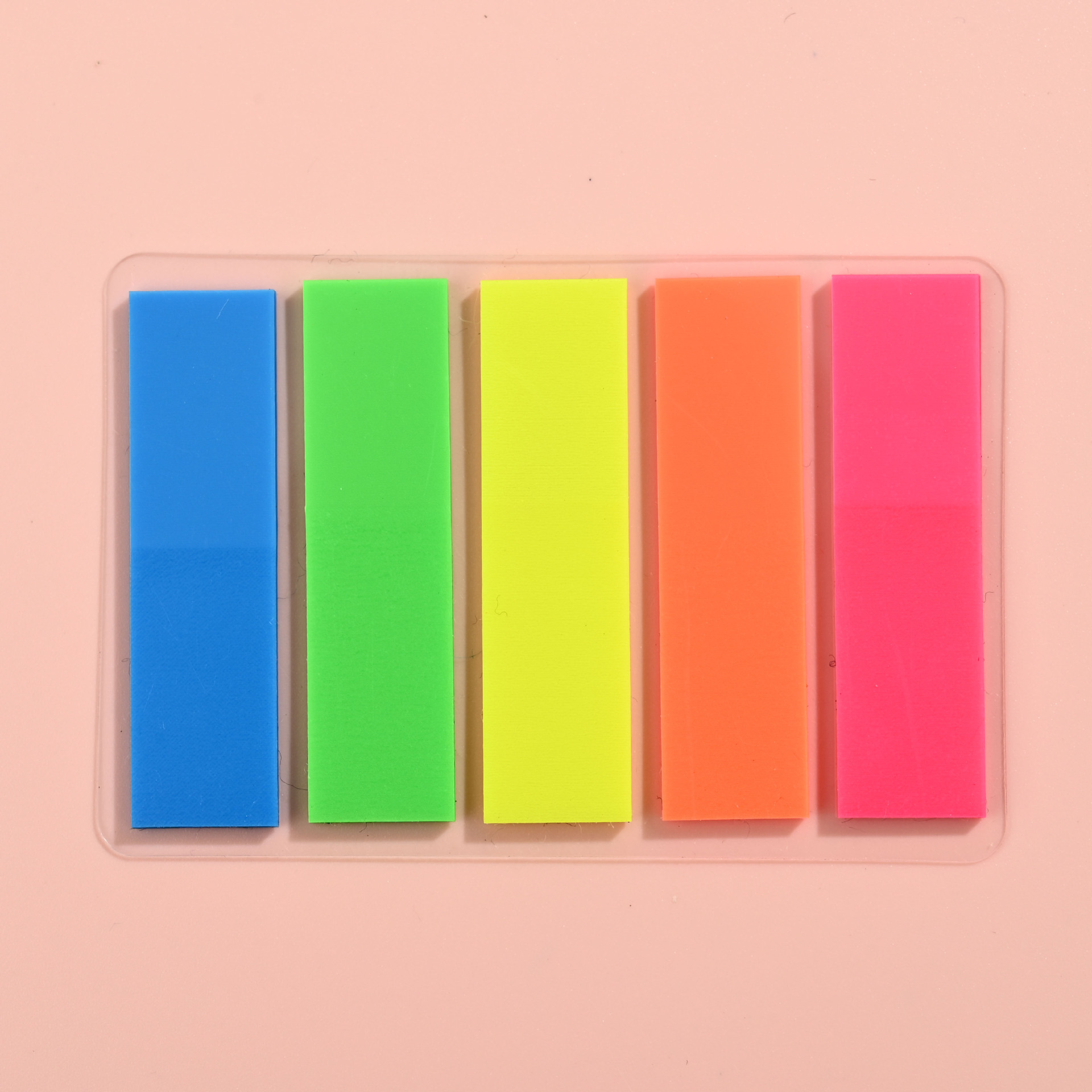 Pet Sticky Note Index Sticker Fluorescent Color Transparent Small Fresh Classification Note Pad Label Note Sticker Wholesale