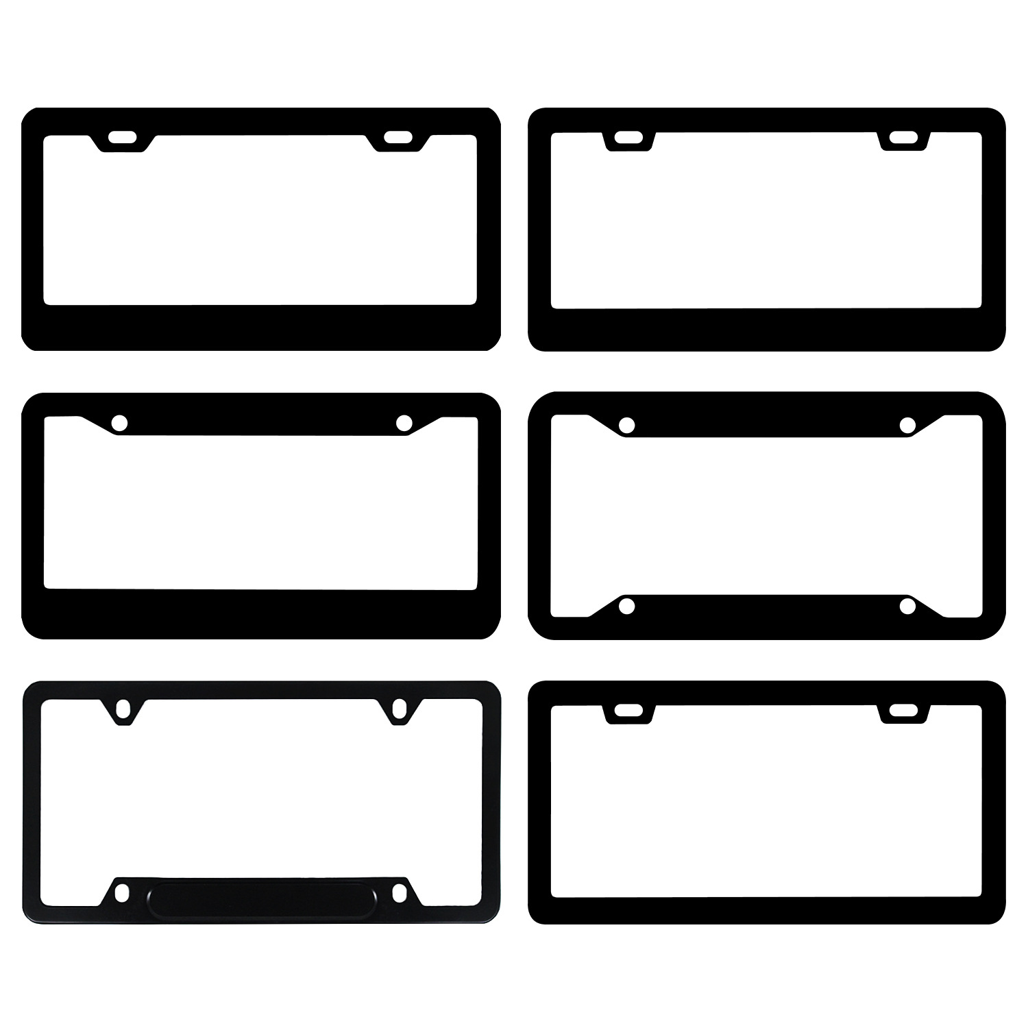 Hot Selling American License Plate Frame Thickeneded Aluminum Alloy Stainless Steel Carbon Fiber License Plate Frame American License Plate Frame Can Add Logo