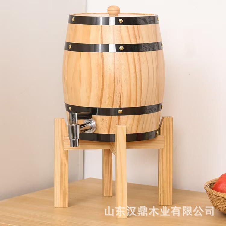 Oak Wine Barrel Desktop Vertical Wine Barrel Household Beer Wine Decorative Barrel Wine Making Liquor Solid Wood Wine Barrel