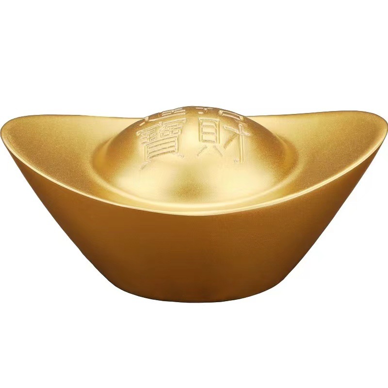 Copper Alloy Solid Ingot Copper Ornaments to Attract Wealth and Large Gold Ingot Prosperous Ornaments Home Decoration Crafts
