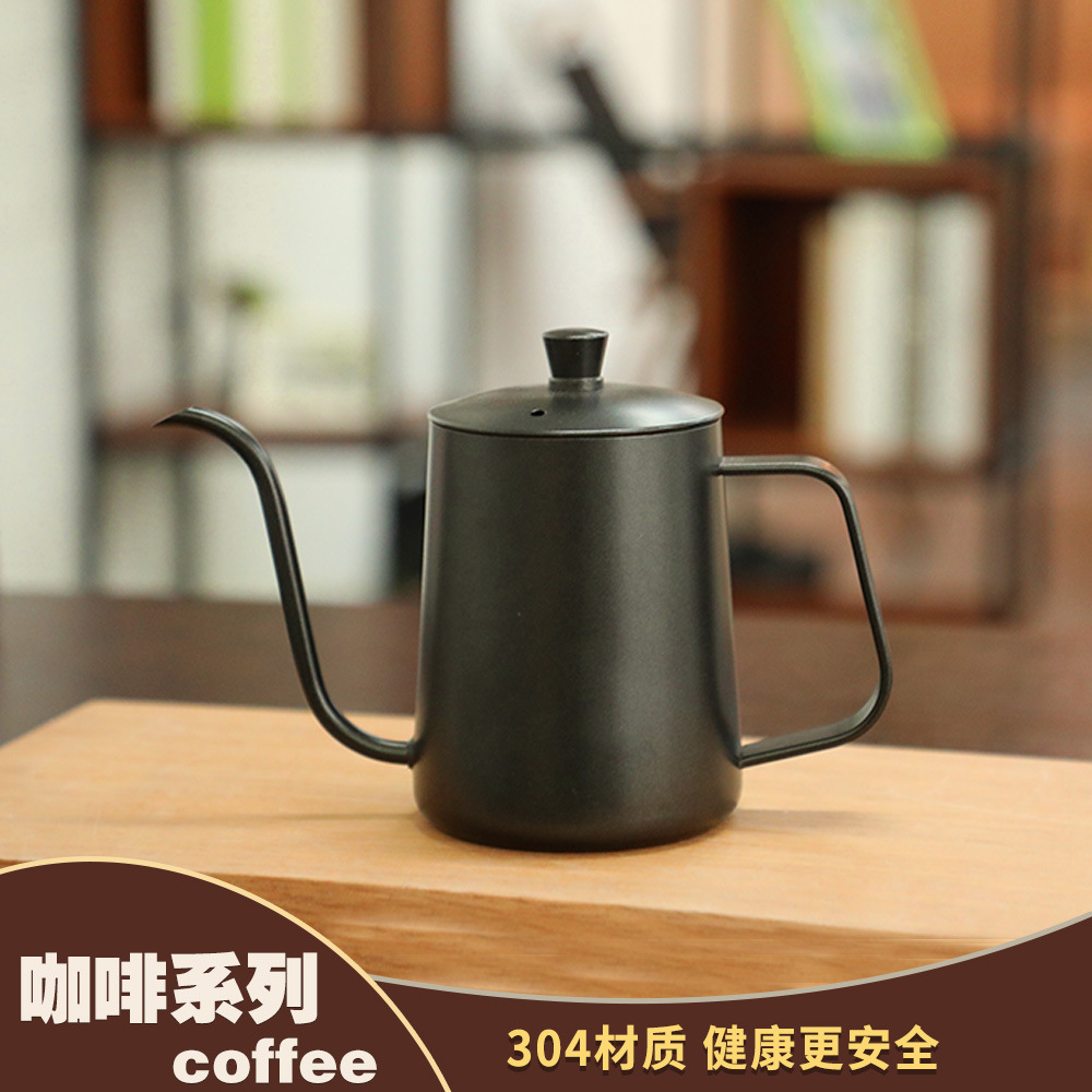 Кофейник с ручкой, фильтр для кофе, нержавеющая сталь, длинный носик, кухонные принадлежности для кофе, подарок