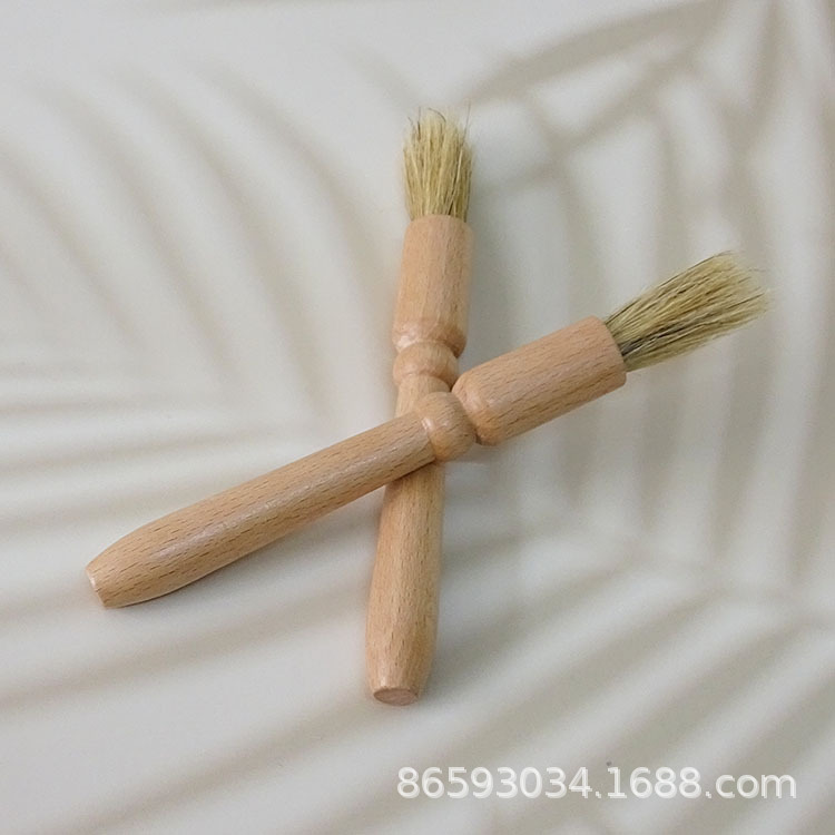 Cleaning brush coffee powder cleaning brush bar desktop hand grinder brush espresso coffee machine wooden handle brush