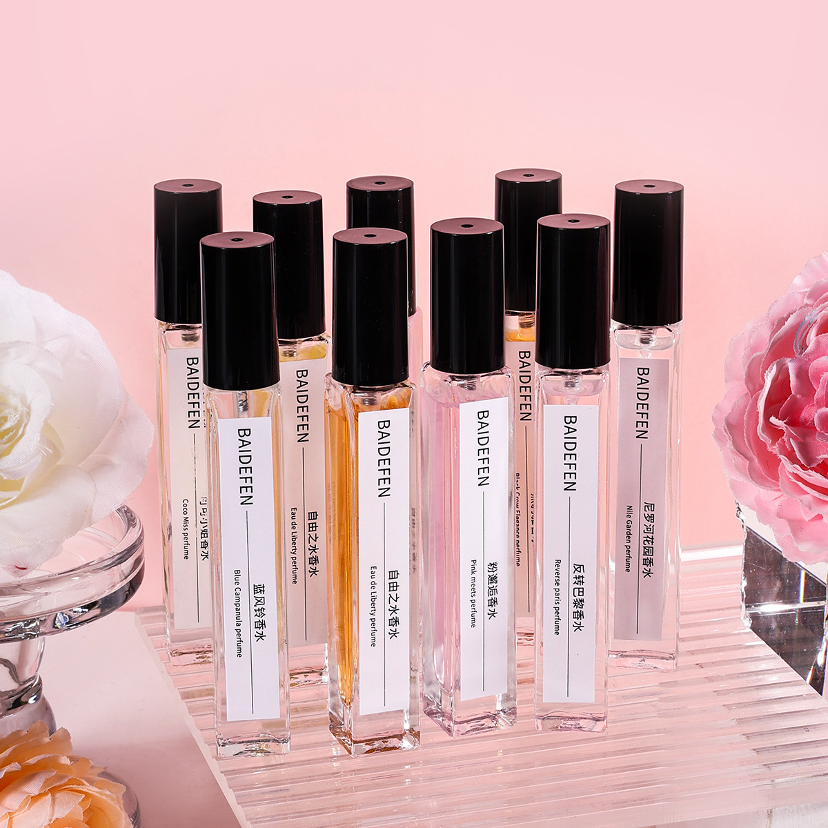 10ml men's and women's perfume sample perfume manufacturers wholesale light fragrance fragrant flowers and fruits fragrance stall lasting perfume