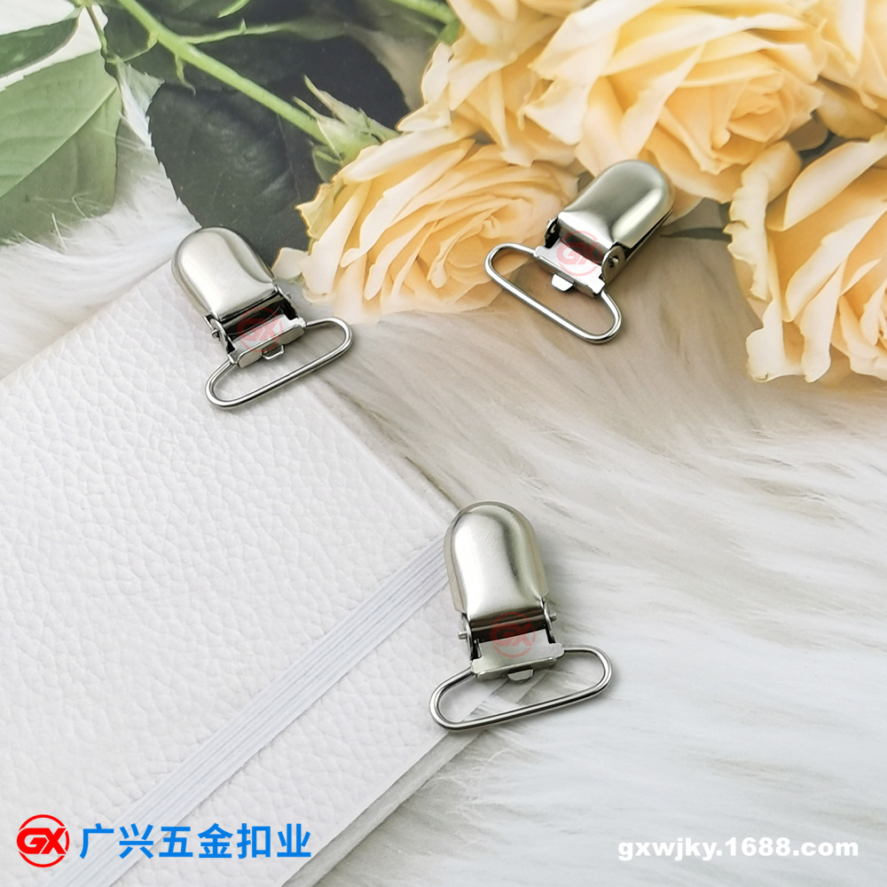 Зажим для ремня с резиновыми зубьями 25 мм, зажим для ремня, клипса для соски, металлическая клипса для ремня, трансграничные поставки