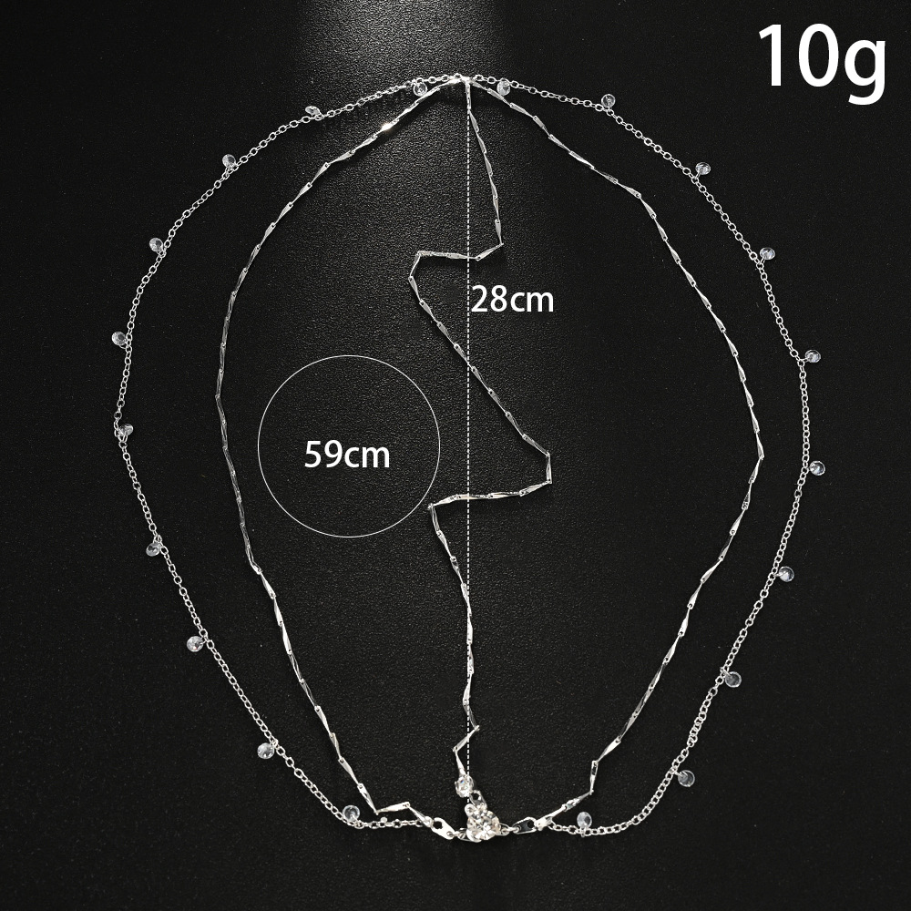 Cross-Border Hot Selling Light Luxury Bridal Hair Chain Wedding Jewelry Fashionable Bohemian Diamond Forehead Chain Hair Accessories Versatile for Women