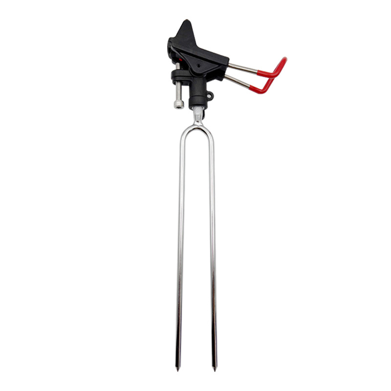 Export Trade Fishing Rod Holder with Ground Insert, Stainless Steel Universal Adjustable Simple Tripod Fishing Rod Stand
