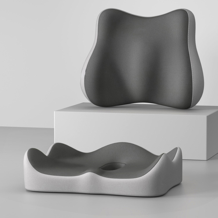 ✅   Butterfly-Shaped Spine-Protecting Memory Foam Cushion Lumbar Support Pillow Backrest Office Car Lumbar Cushion Spine Protector Sample