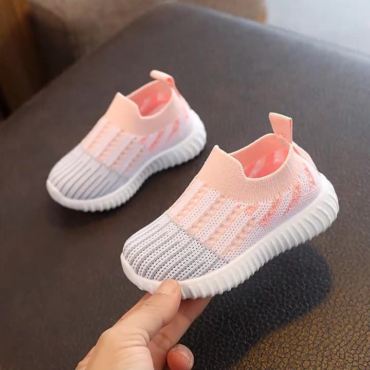2025 Spring and Autumn New Girls' Shoes Kindergarten Slip-On Mesh Indoor Shoes Boys' Soft Sole Anti-Slip Sports Shoes