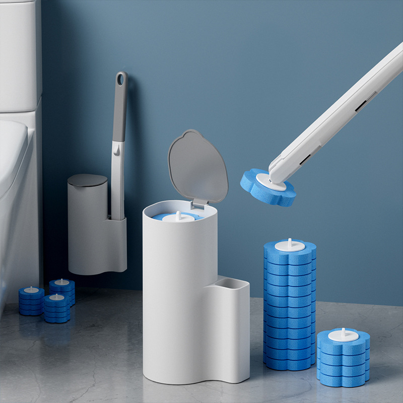 Bathroom Wall-Mounted Punch-Free Toilet Brush Household Toilet Cleaning Artifact Brush Disposable Toilet Brush