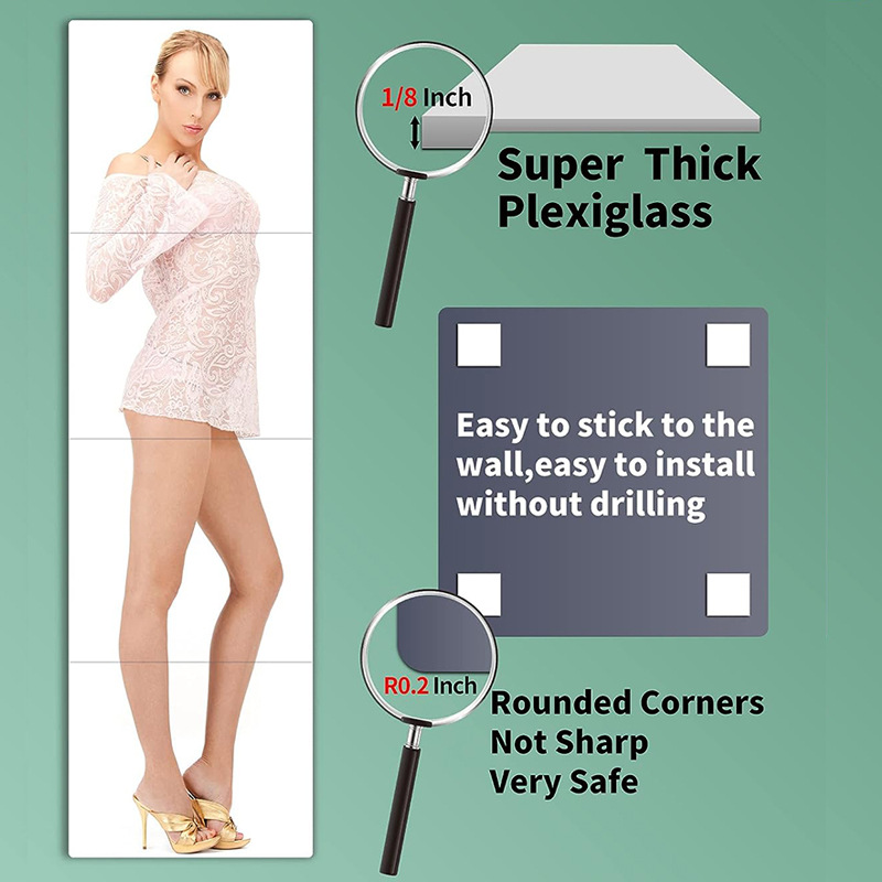 Amazon Internet Celebrity Mirror Full-Length Mirror Makeup Mirror Full-Length Mirror Decorative Reflector Shopee Aliexpress Cross-Border E-Commerce