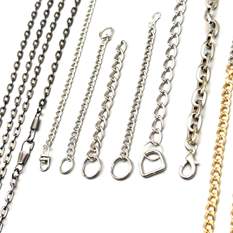 Manufacturer Supplies Electroplated Eco-Friendly Chains for DIY Bags and Clothing Decoration, Processing Various Handmade Metal Chains