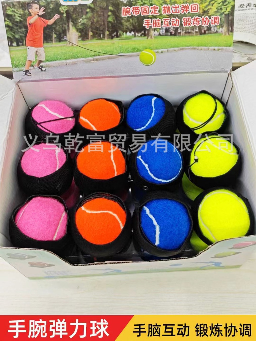Wrist Ball, Wrist Elastic Ball with Rope, Hand-Held Toy, Rebound Ball, Children's Basketball, Portable Elastic Ball 63mm