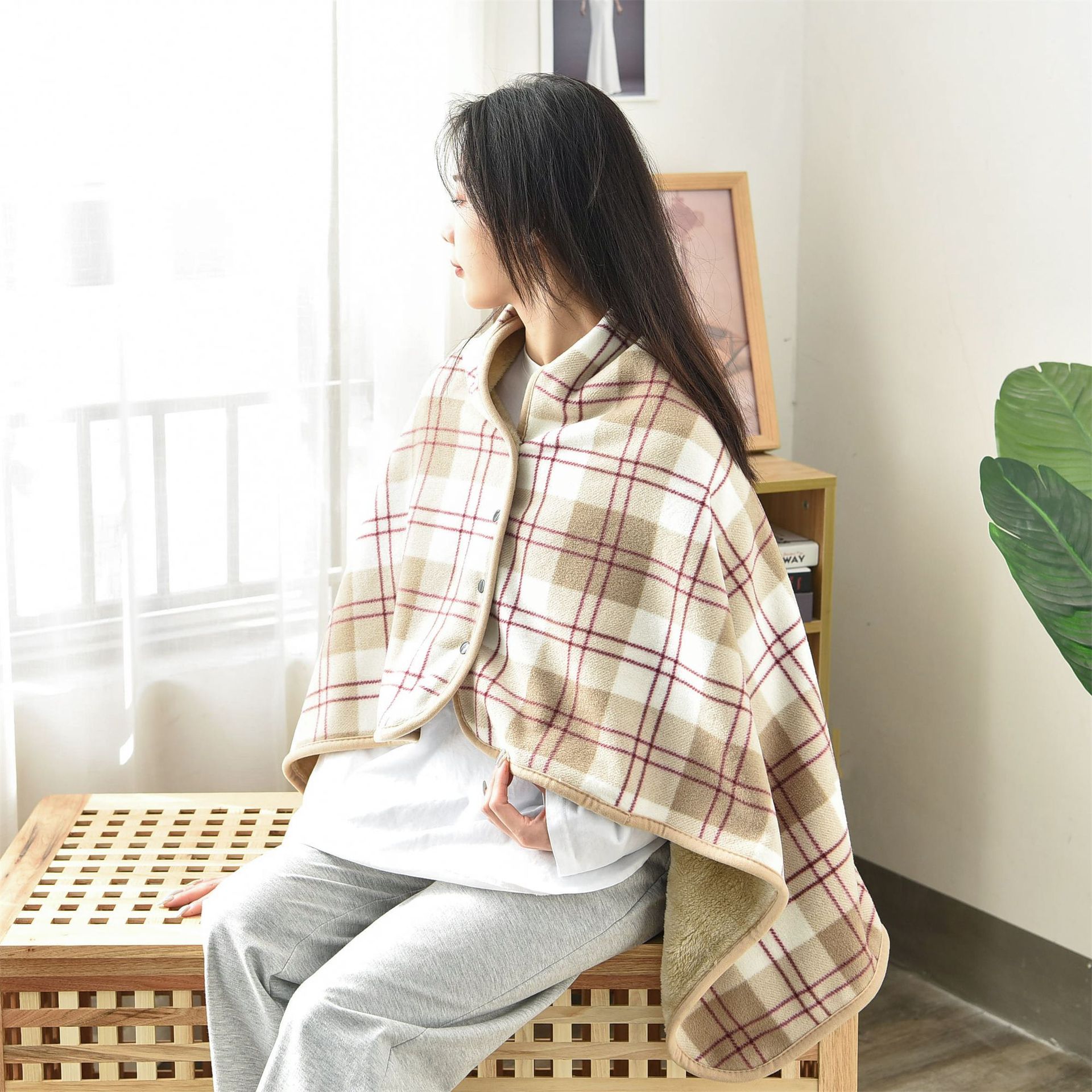 class a baby-grade shawl blanket cross-border multi-functional blanket japanese-style double-layer thickened office blanket nap blanket