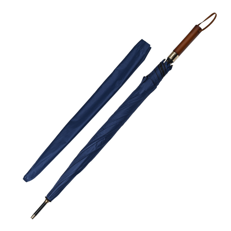 Golf Umbrella Automatic Long Handle Men's Business 27inch Umbrella Rainproof Wind-Resistant Sunny Umbrella Logo Straight Umbrella