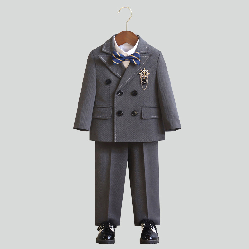 Children's Suit suit British Style Flower Boy Host One-year-old Dress Boy's Speech Piano Handsome Show Dress