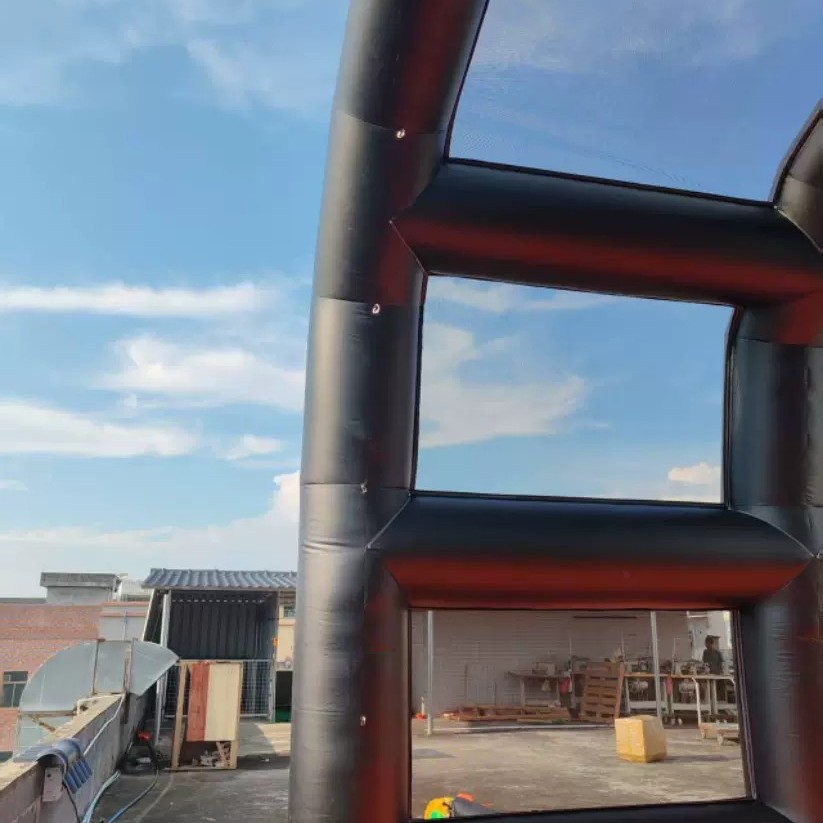 Inflatable Square Tent Outdoor Camping Rainproof Outdoor Fully Automatic Tent Explorer Inflatable Tent Black