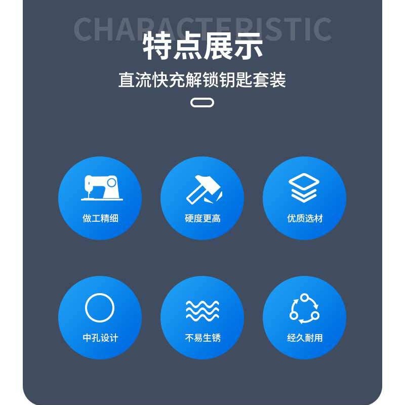 New Energy Electric Vehicle Dc Charging Port Maintenance Fast Charging Gun Abnormal Card Gun Unlock Key Tool Special