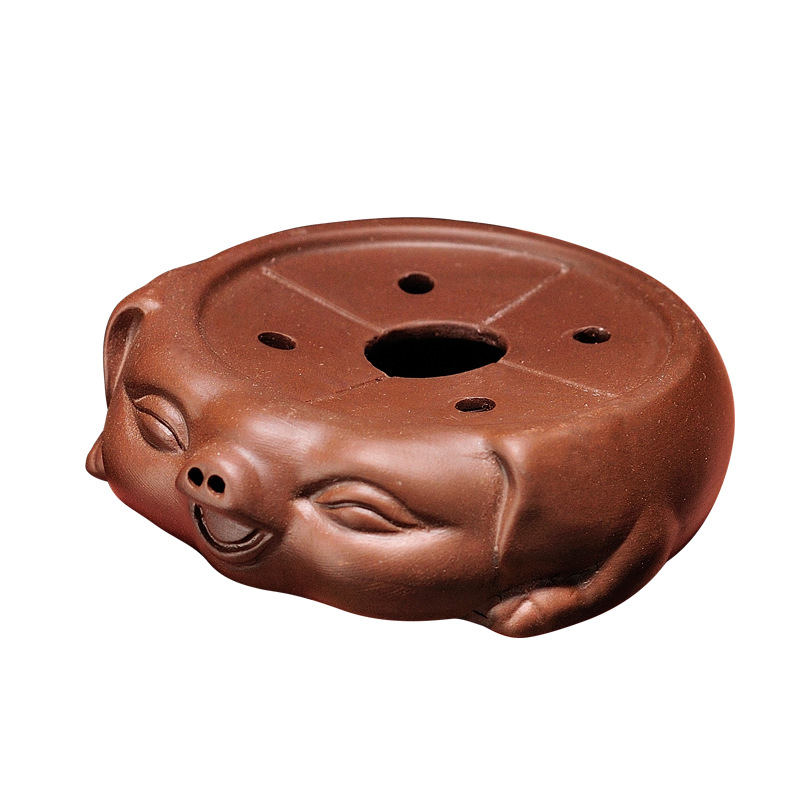 Kung Fu Tea Set Tea Ceremony Accessories Tea Pot Cushion Purple Sand Pixiu Pot Tea Pig Pot Tea Tray Ceramic Base Tea Bearing