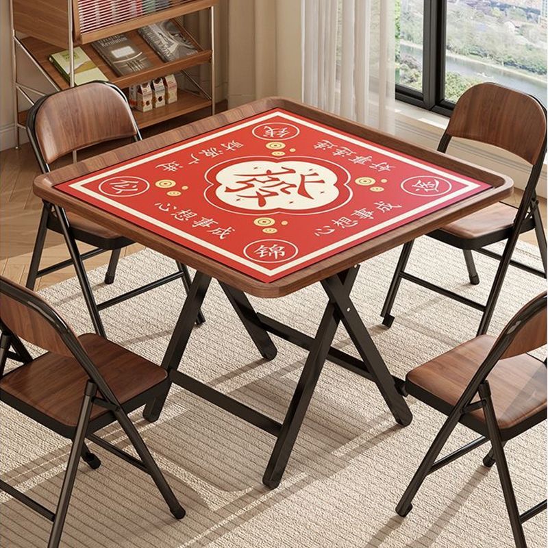 Foldable Household Manual Mahjong Table Multi-Functional Chess and Card Square Dining Table Simple Outdoor Dormitory Table Dual-Purpose