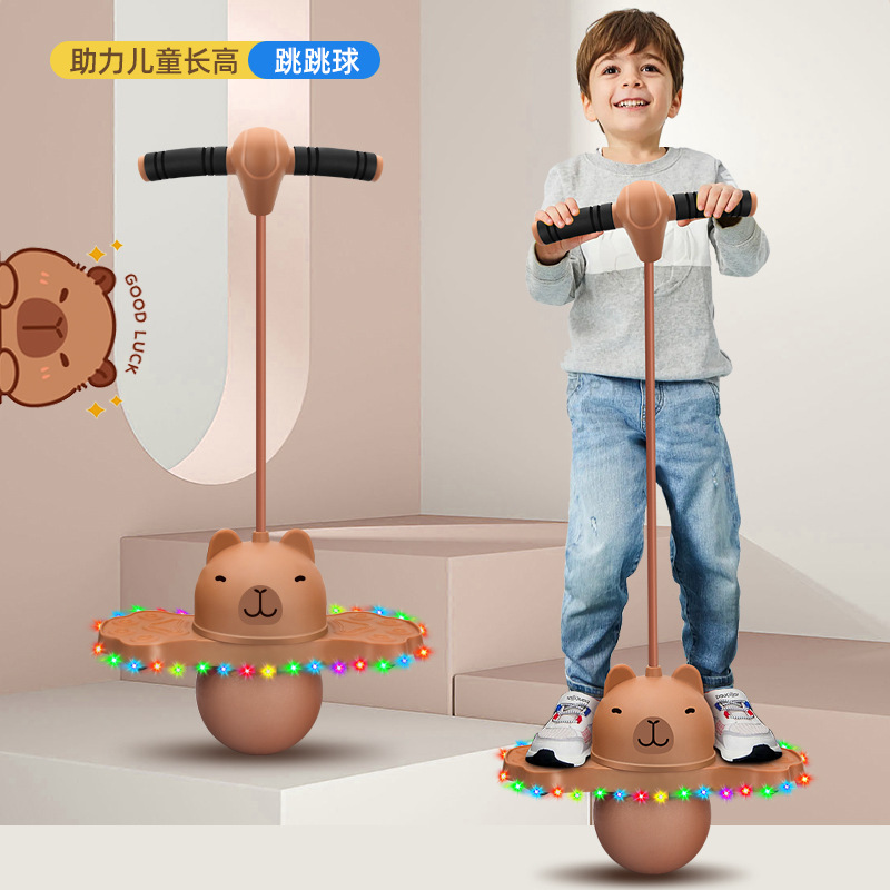 Jumping Ball Kidsren's Bouncy Ball Adult Kidsren's Balance Fitness Sports Luminous Bouncing Ball Capibala Jumping Ball