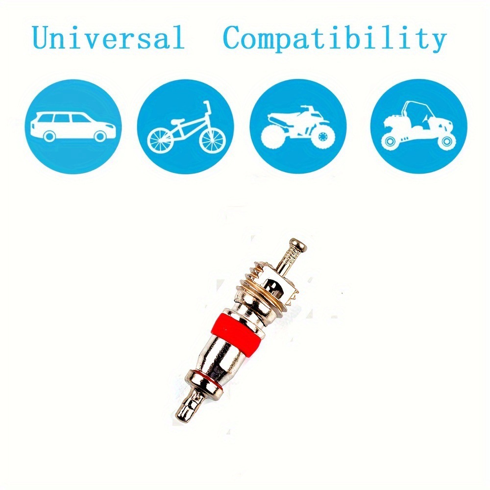 Car, Motorcycle, Bicycle Tire American Valve Core Zinc Alloy Material Red Vacuum Tire Inflation Needle Plate