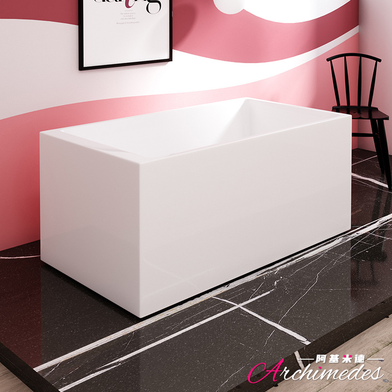 Small Apartment Bathtub New Mini Household Bathtub Acrylic Integrated Double-Layer Bathtub Aj-6075B