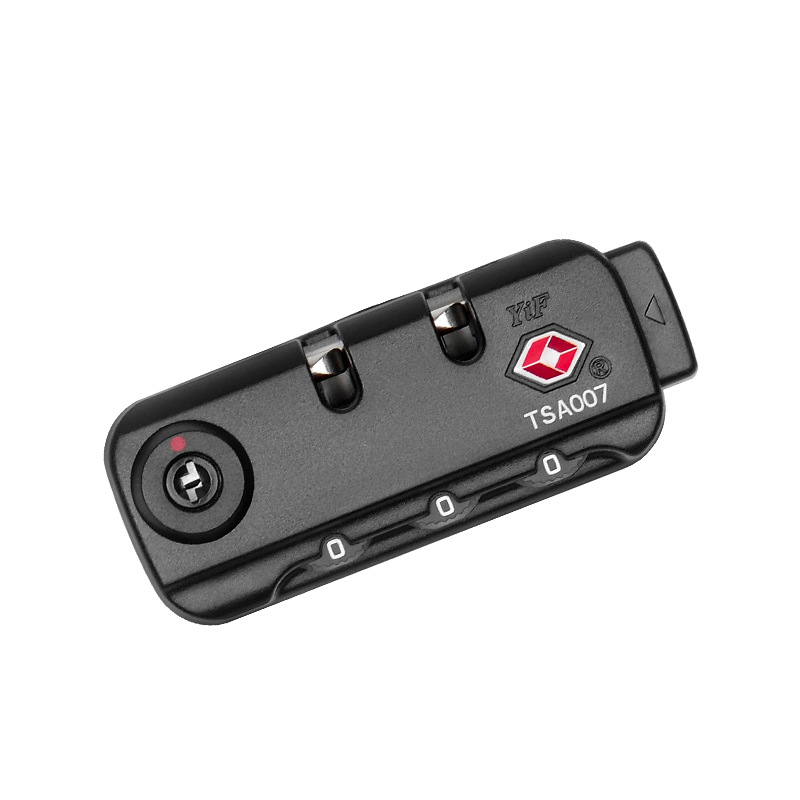 Haoguan Lock Spot Luggage Password Lock Tsa15023 Customs Lock Wholesale Tsa007 Customs Fixed Lock Black