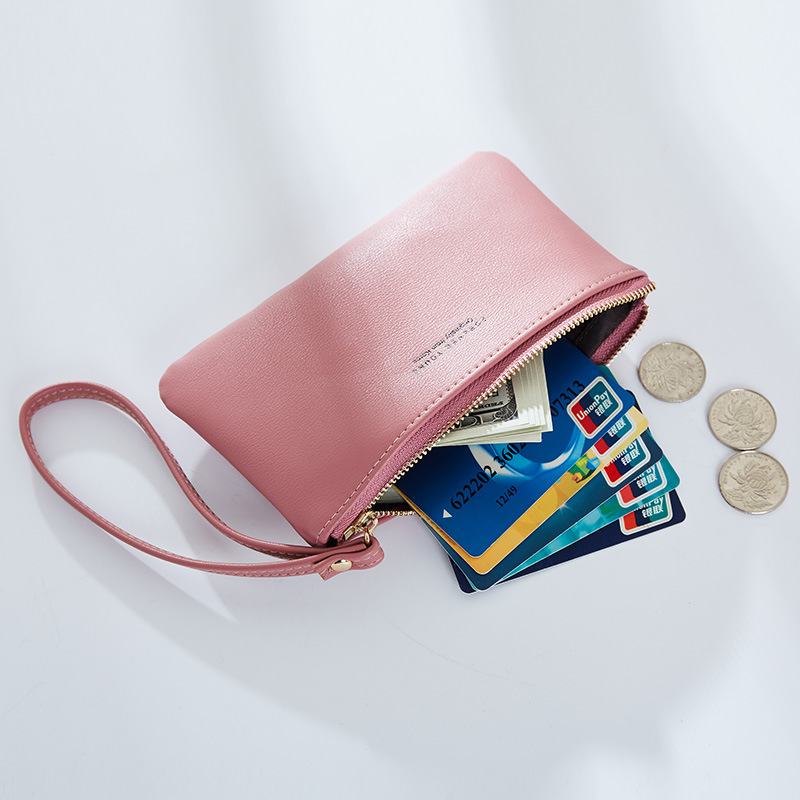 Simple New Style Student Portable Women's Mini Wallet Korean Version Solid Color Portable Large Capacity Small Coin Purse Storage