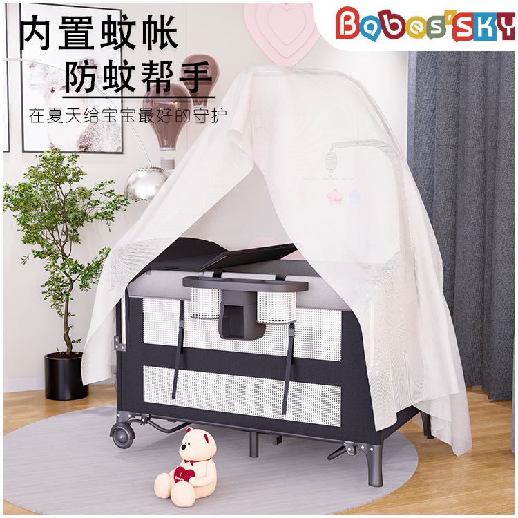 Factory wholesale baby crib foldable portable multifunctional baby cradle bed portable mobile newborn baby fight