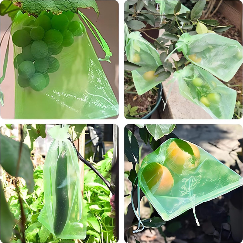 Spot Fruit Bagging, Insect-Proof Mesh Bag, Transparent Drawstring Mesh, Grape Breathable Drawstring Bag, Fruit Protection Bag