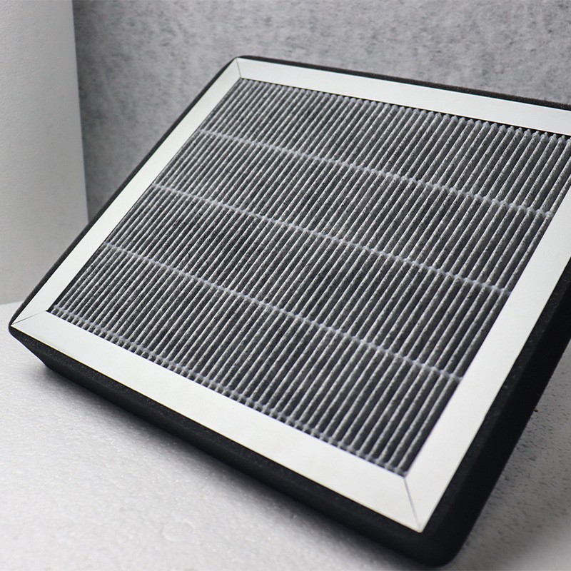 Air Purifier Clip Carbon Cloth Filter Dual-Effect Filter Element Aluminum Frame High-Efficiency Filter Element Hepa Filter Element Antibacterial Material