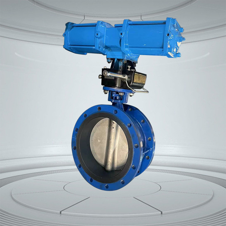 Bernard pneumatic butterfly valve valve device wafer type center line soft seal butterfly valve