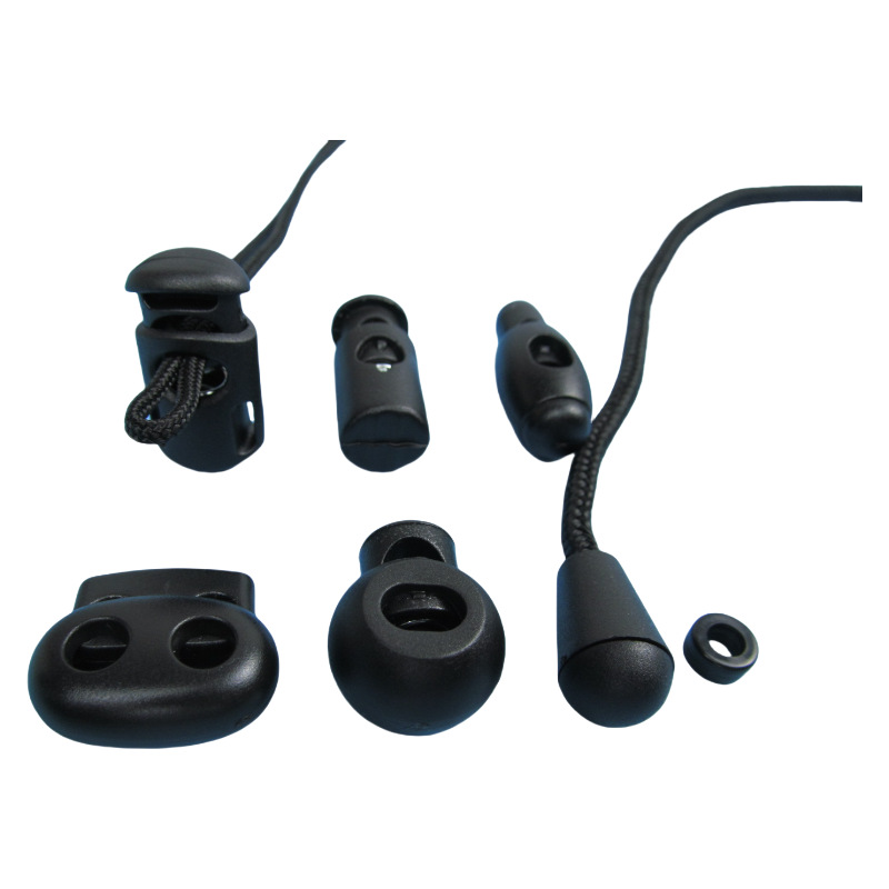 Plastic Material Tightening Buckle, Rope Stop Buckle, Rope Elastic Adjustment Buckle, Double Hole Single Hole Pig Nose Buckle, Spring Buckle, Hanging Clock