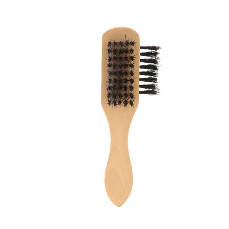 Source Manufacturer Yj-830 Lotus Wood Bristle Solid Wood Pig Hair Three-Use Multi-Functional Shoe Polish Brush Leather Shoe Leather Shoe Protection Brush