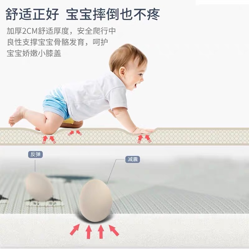 Baby Crawling Mat for Infants and Young Children Thickeneded Living Room Household Formaldehyde-Free Floor Mat Crawling Mat Non-Toxic, Odorless, Non-Slip and Moisture-Proof