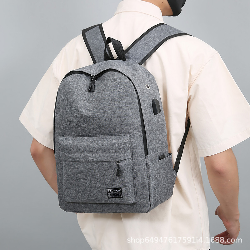 Backpack, Middle School Student Bag, Large Capacity, Korean Style Travel Backpack for Men and Women, College Style Fashion Computer Bag, Casual Bag