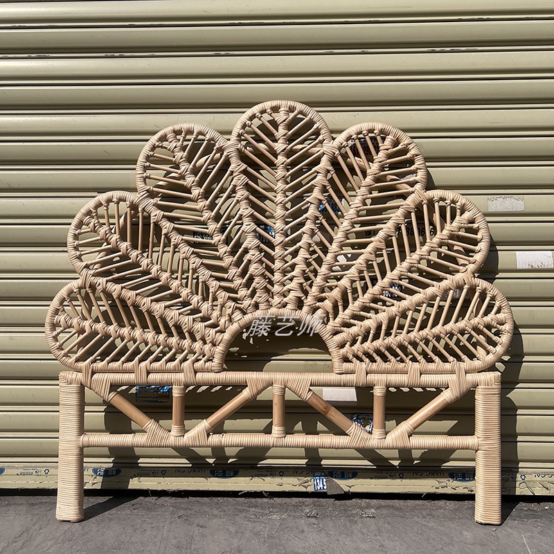 Детская кровать из ротанга в скандинавском стиле для детской комнаты, гостиничный отдых, индонезийская настоящая кровать из ротанга, односпальная детская кровать