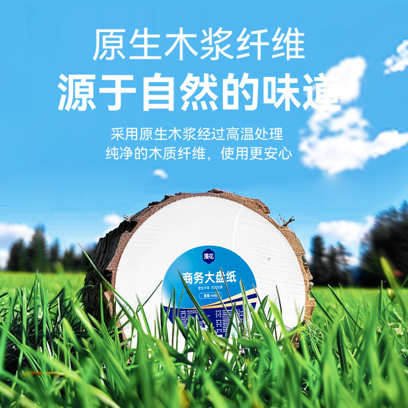 Bulk Box of 6 Large Rolls of Tissue Paper for Business, Hotel-Specific Toilet Paper, Treasure Paper, Thickened Toilet Paper in Bulk