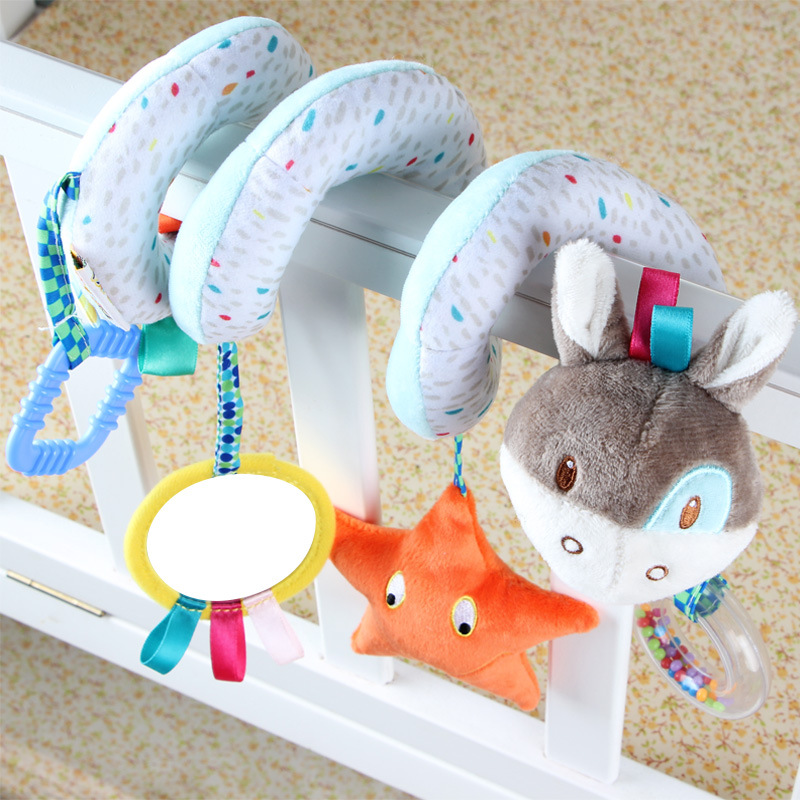 Aipinqi0-1 Year Old Baby Animal Bed Wrap with Bell Mirror Car Wrap Toy Elephant Bed Wrap Pendant Wholesale