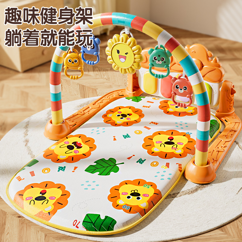 Игрушка-пианино для новорожденных, фитнес-рамка, коврик для игры 0-12 месяцев