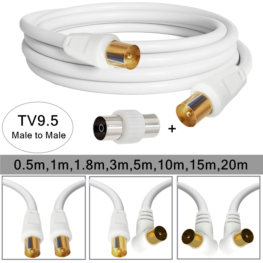 Коаксиальный кабель TV9.5 Male, кабель для подключения цифровой приставки, линия RF